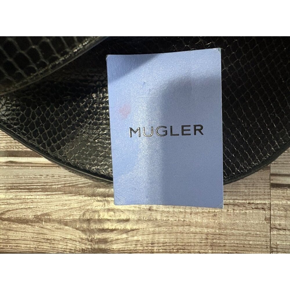 MUGLER Leather Spiral Curve 01 Crossbody Bag snake motif mspr $2085 - Picture 4 of 9